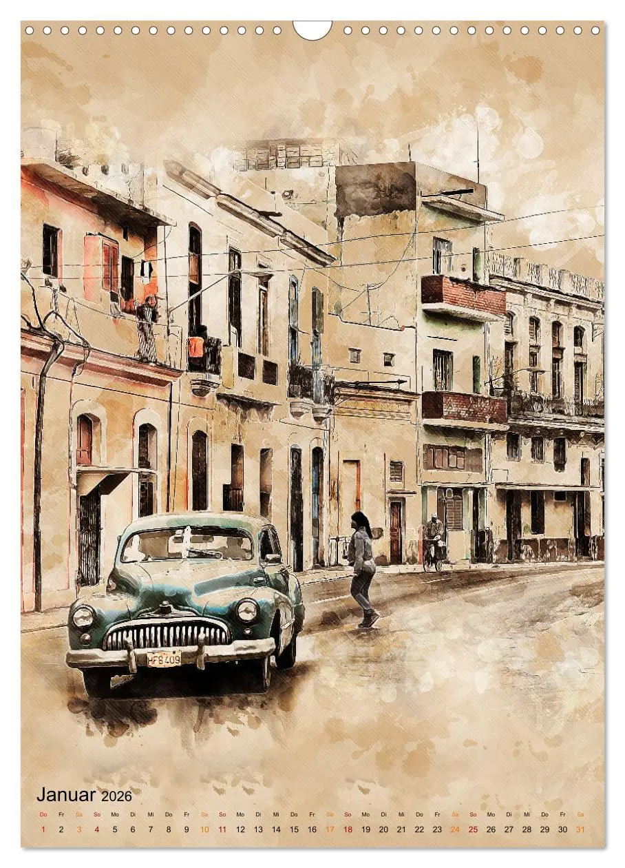 Bild: 9783516353198 | Cuba Retro Kalender (Wandkalender 2026 DIN A3 hoch), CALVENDO...