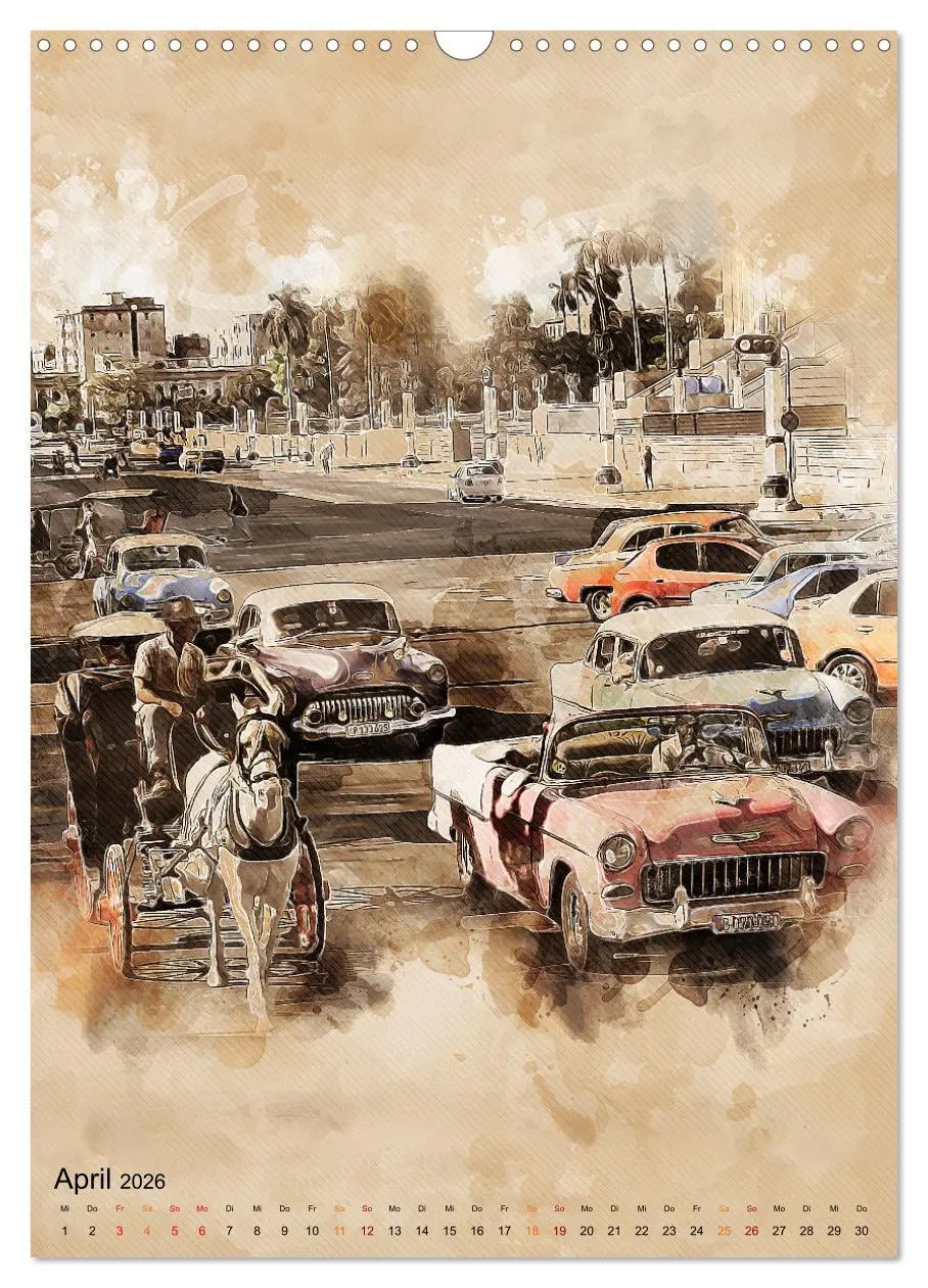 Bild: 9783516353198 | Cuba Retro Kalender (Wandkalender 2026 DIN A3 hoch), CALVENDO...