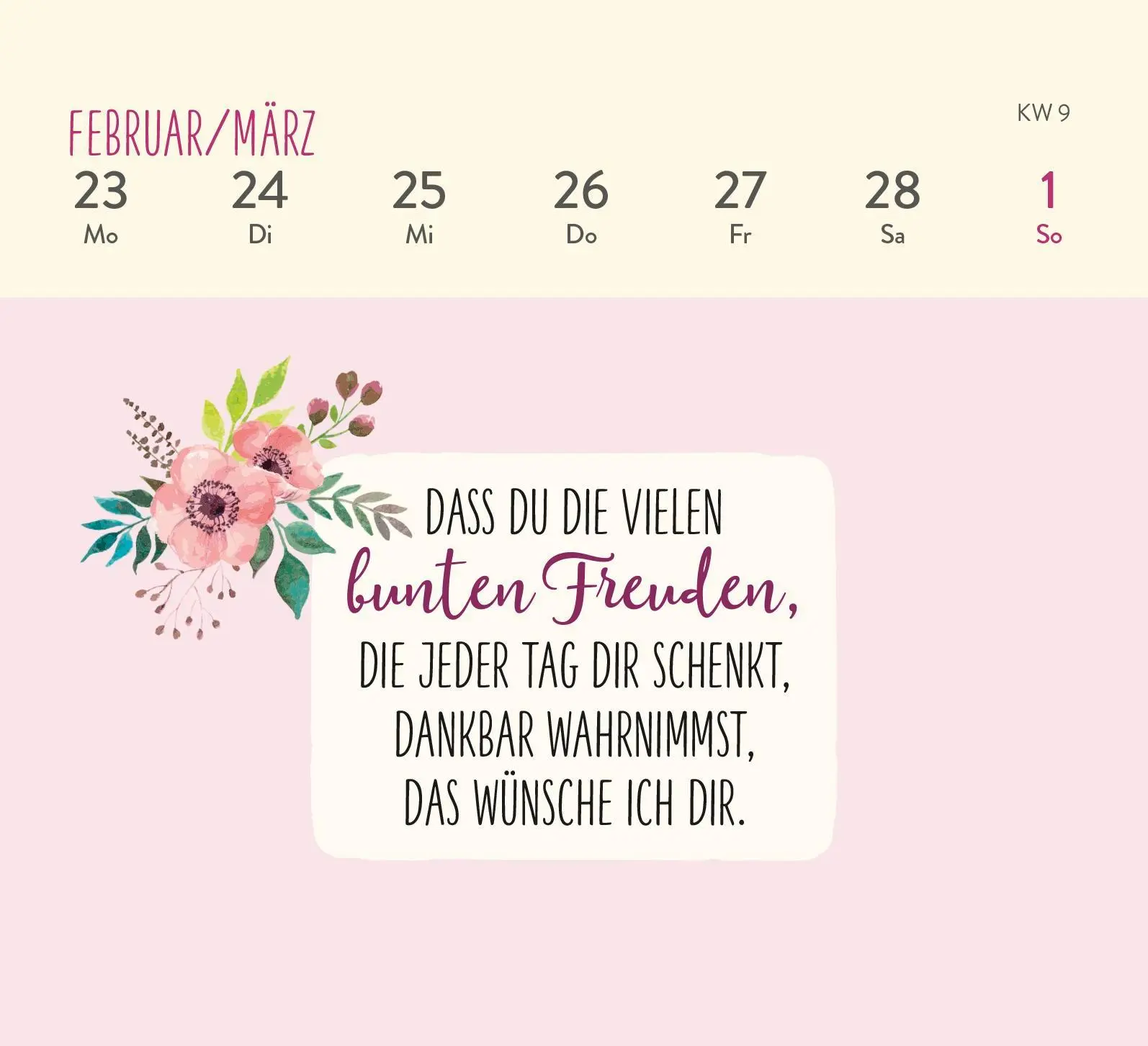 Bild: 4036442013298 | Mini-Wochenkalender 2026: Herzenswünsche für dich | Groh Verlag | 2026