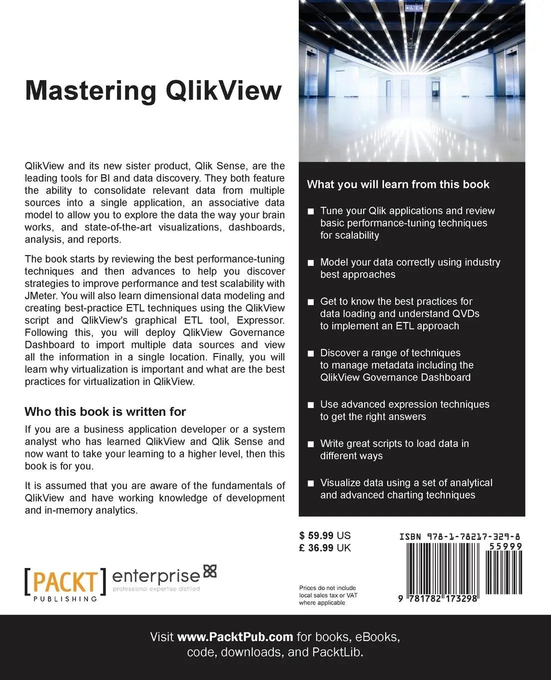 Rückseite: 9781782173298 | Mastering QlikView | Stephen Redmond | Taschenbuch | Englisch | 2014
