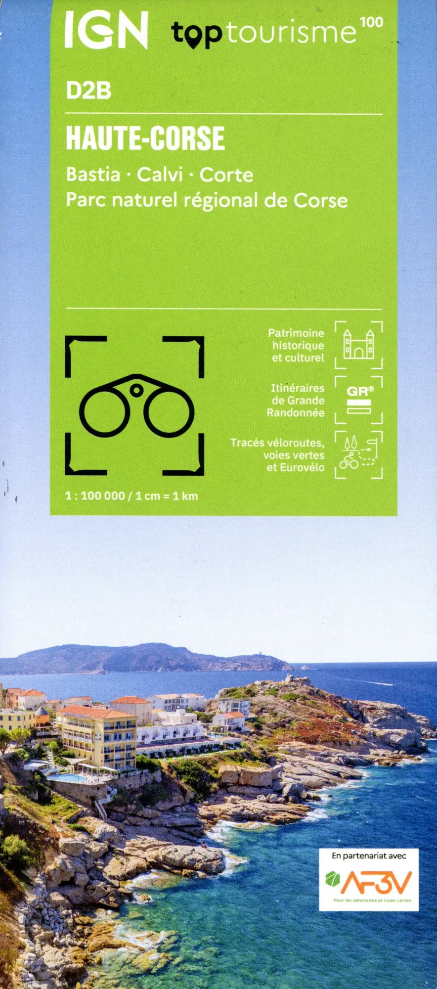 Cover: 9782758553298 | 2B Haute Corse | 1:100000 | (Land-)Karte | IGN Top 100 départemental