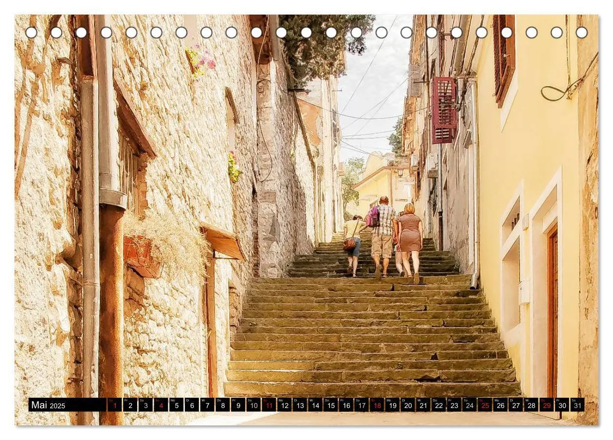 Bild: 9783435543298 | Pula Street (Tischkalender 2025 DIN A5 quer), CALVENDO Monatskalender