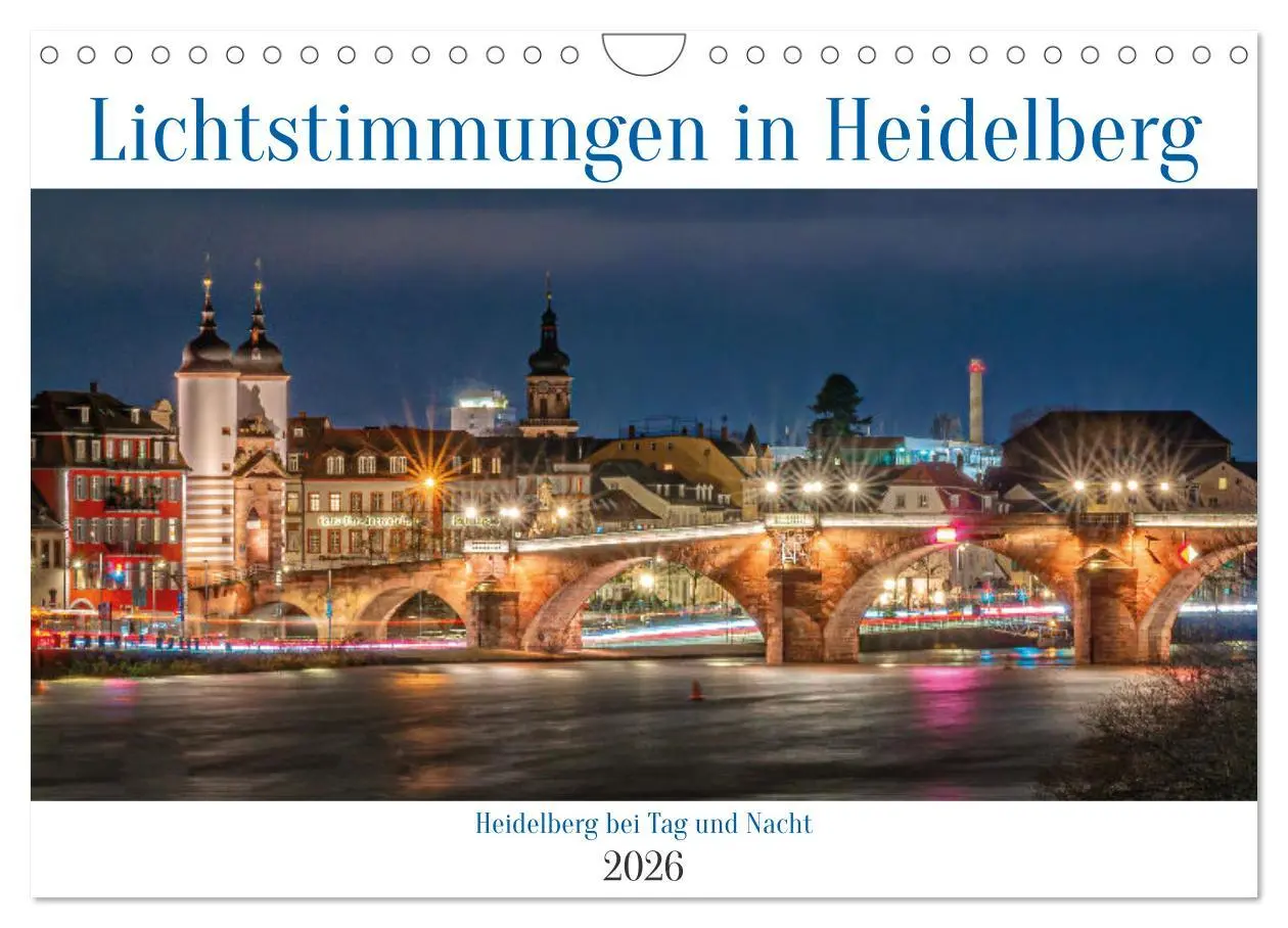 Cover: 9783457253298 | Lichtstimmungen in Heidelberg (Wandkalender 2026 DIN A4 quer),...