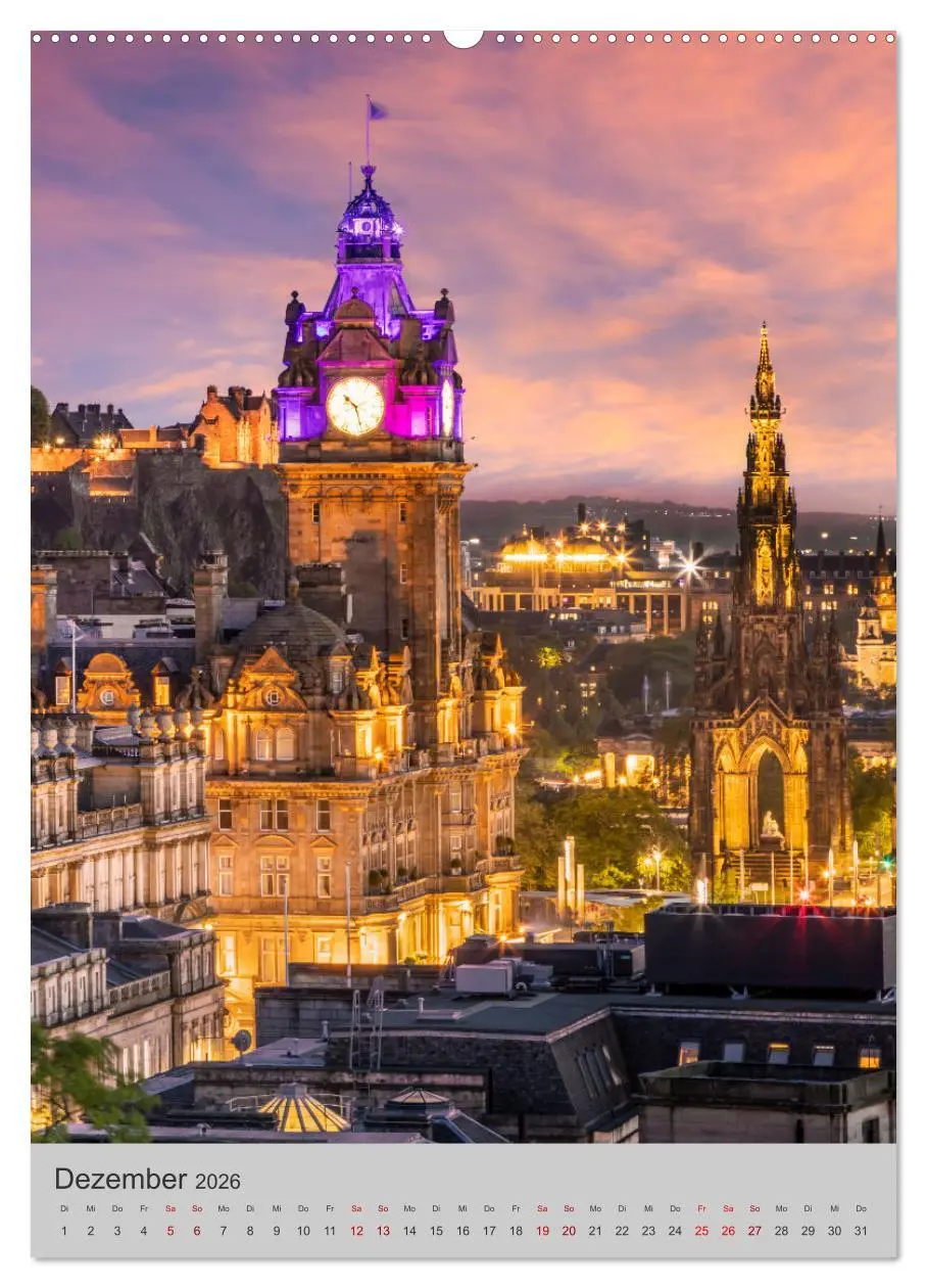 Bild: 9783516343298 | EDINBURGH Historisches Stadtherz (hochwertiger Premium Wandkalender...