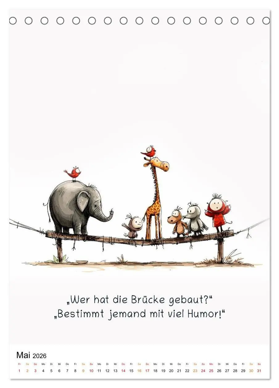 Bild: 9783516723298 | Tierische. Witzig. Wahr. (Tischkalender 2026 DIN A5 hoch), CALVENDO...