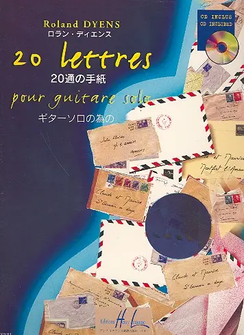 Cover: 9790230973298 | 20 Lettres | Roland Dyens | Buch + CD | Lemoine | EAN 9790230973298