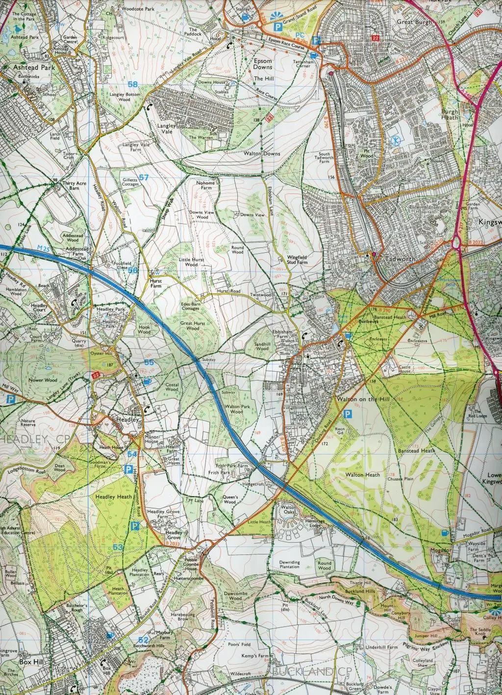 Bild: 9780319243398 | Dorking, Box Hill and Reigate | Ordnance Survey | (Land-)Karte | 2015