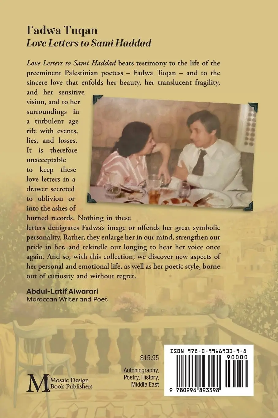 Rückseite: 9780996893398 | Fadwa Tuqan | Love Letters to Sami Haddad | Samir Haddad (u. a.)