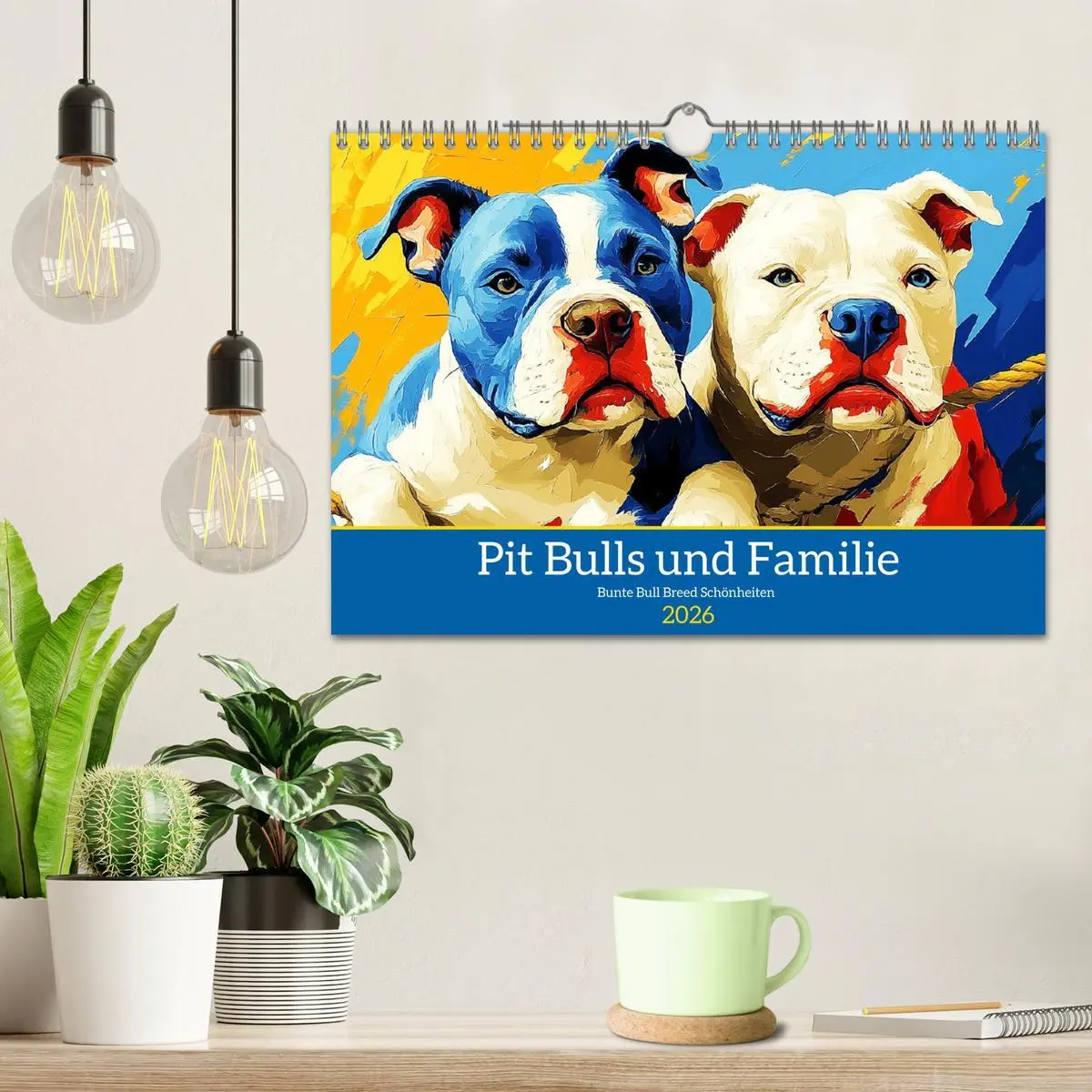 Bild: 9783457313398 | Pit Bulls und Familie. Bunte Bull Breed Schönheiten (Wandkalender...