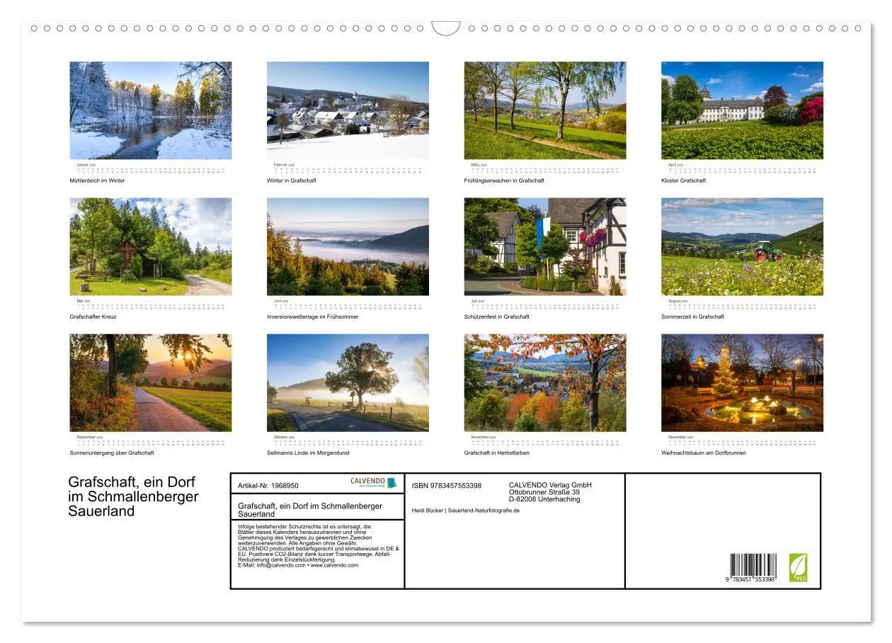 Bild: 9783457553398 | Grafschaft, ein Dorf im Schmallenberger Sauerland (Wandkalender...