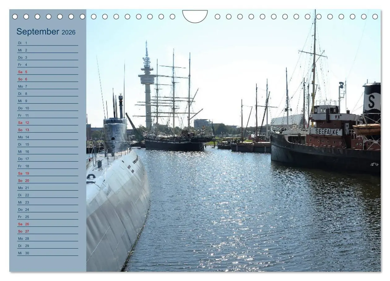 Bild: 9783457863398 | BREMERHAVEN - 2026 (Wandkalender 2026 DIN A4 quer), CALVENDO...