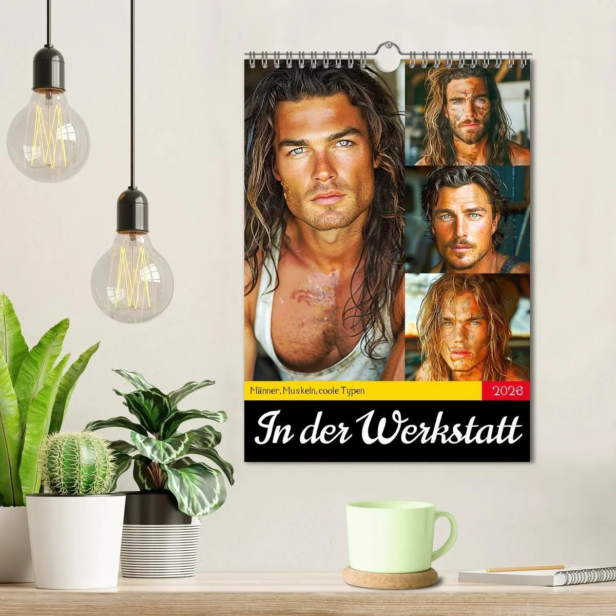 Bild: 9783516263398 | In der Werkstatt. Männer, Muskeln, coole Typen (Wandkalender 2026...