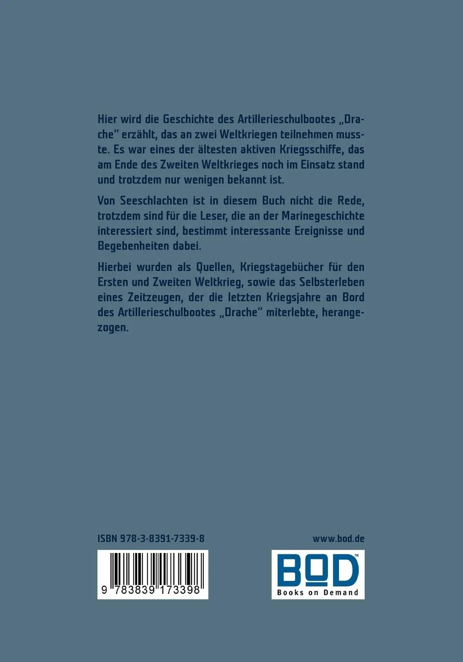 Rückseite: 9783839173398 | Artillerieschulboot "Drache" | und die Erlebnisse des Emil Weinmann