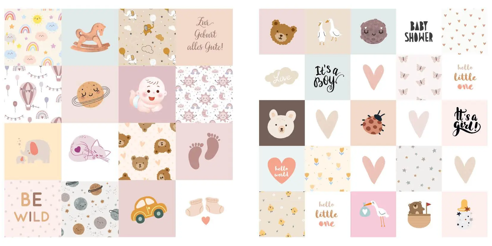 Bild: 4260478343498 | 333 Sticker - Hallo Baby: Etiketten und Aufkleber mit...