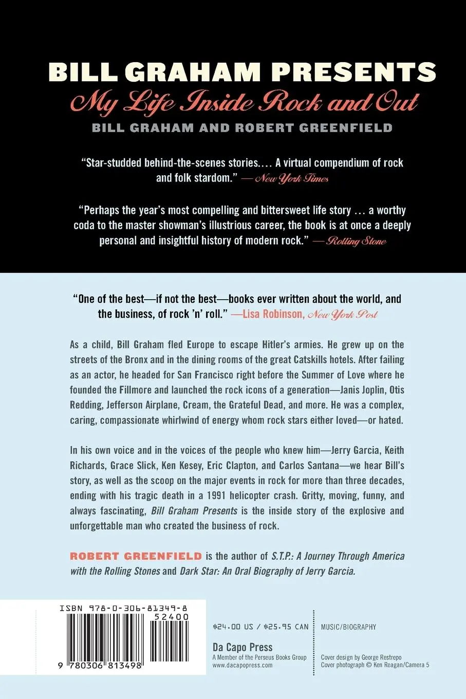 Rückseite: 9780306813498 | Bill Graham Presents | My Life Inside Rock and Out | Graham (u. a.)