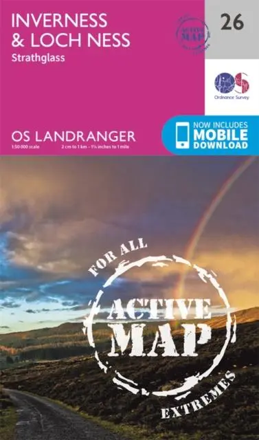 Cover: 9780319473498 | Inverness &amp; Loch Ness, Strathglass | Ordnance Survey | (Land-)Karte