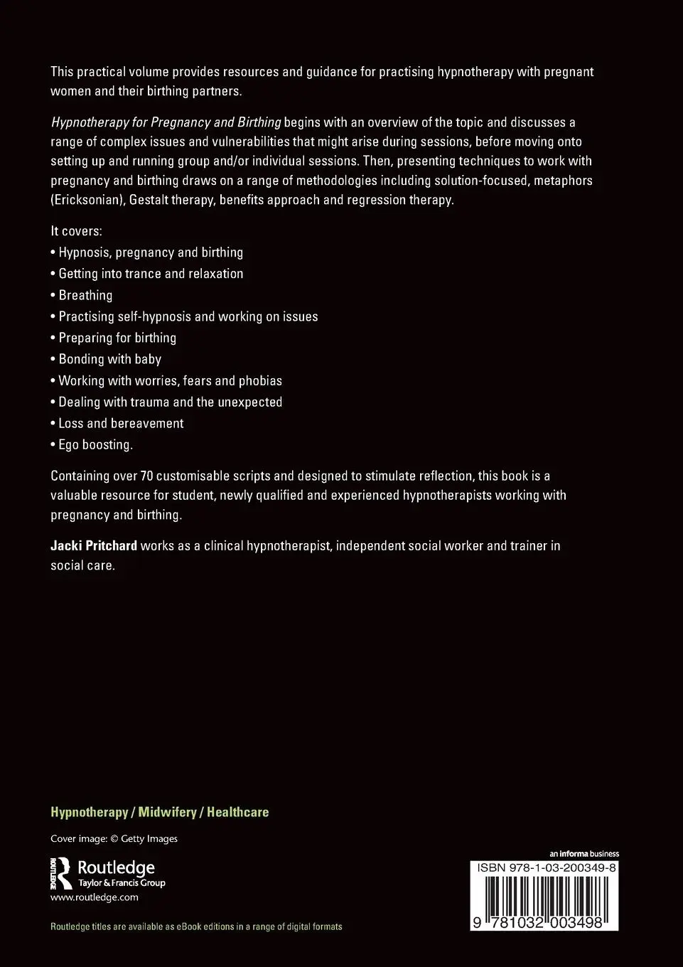 Rückseite: 9781032003498 | Hypnotherapy for Pregnancy and Birthing | Scripts for Hypnotherapists