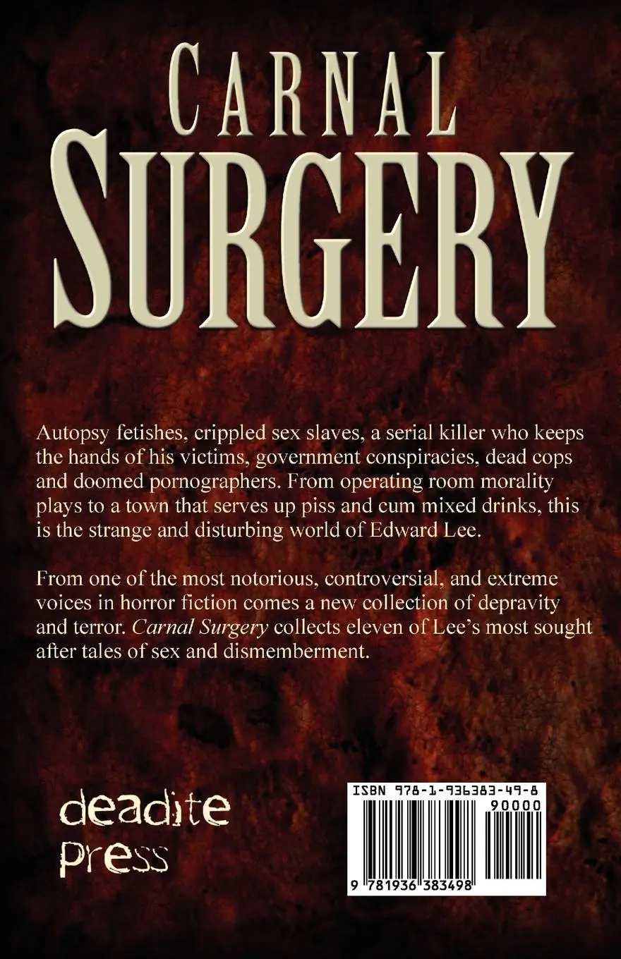 Rückseite: 9781936383498 | Carnal Surgery | Edward Jr. Lee | Taschenbuch | Englisch | 2011