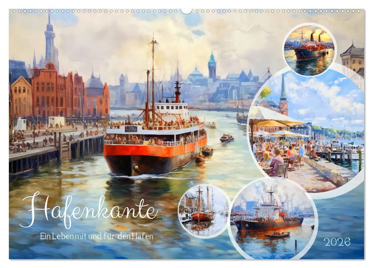 Cover: 9783457473498 | Hafenkante - Ein Leben mit und für den Hafen (Wandkalender 2026 DIN...
