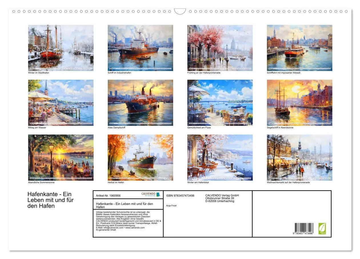 Bild: 9783457473498 | Hafenkante - Ein Leben mit und für den Hafen (Wandkalender 2026 DIN...