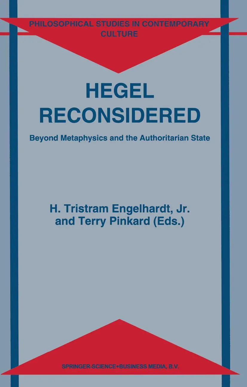 Cover: 9789048143498 | Hegel Reconsidered | Beyond Metaphysics and the Authoritarian State