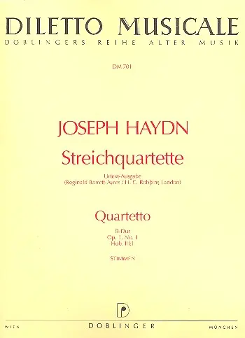 Cover: 9790012153498 | Streichquartett B-Dur op. 1 - 1 | Hob. III:1 | Franz Joseph Haydn