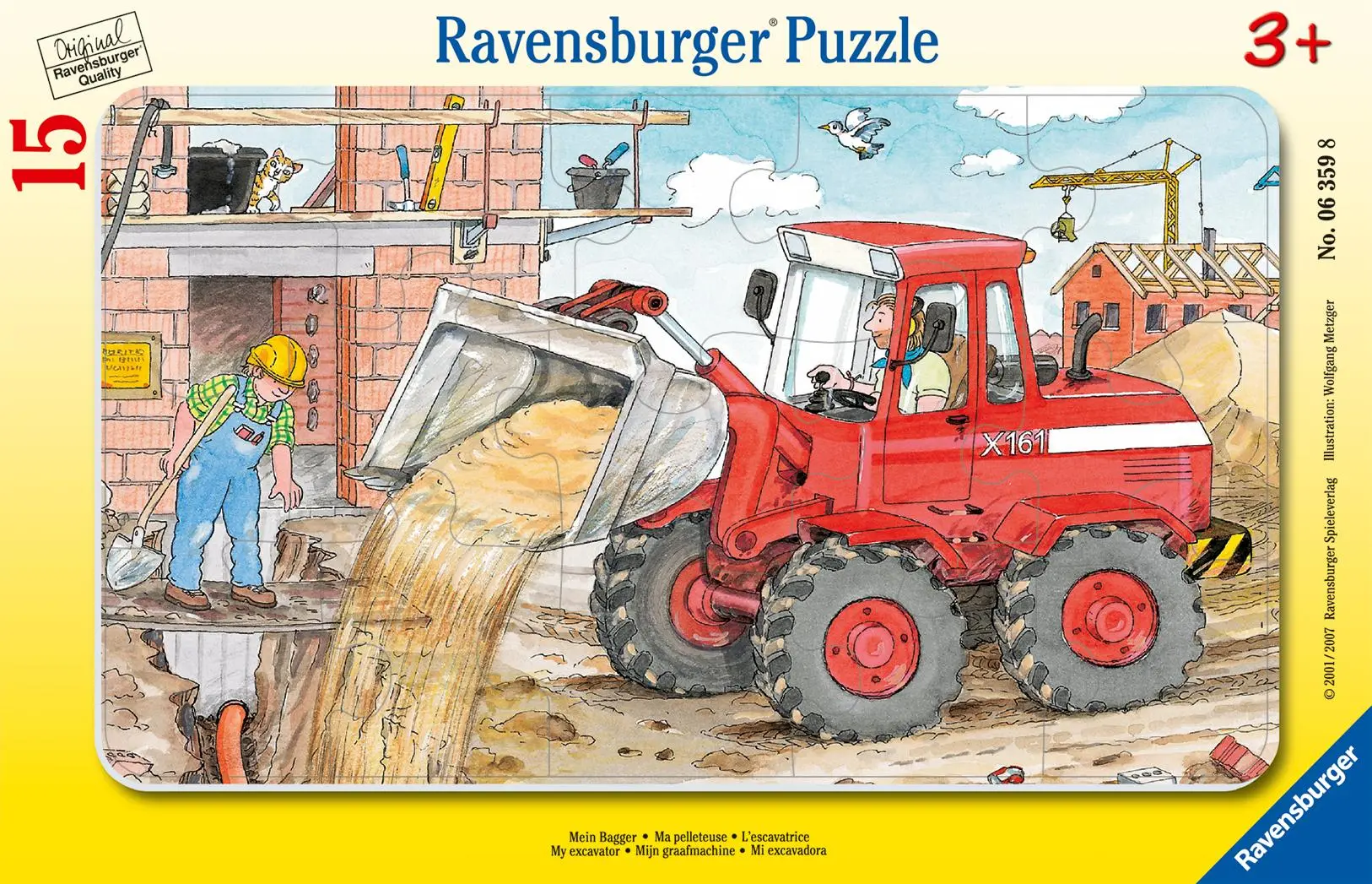 Cover: 4005556063598 | Mein Bagger. Puzzle mit 15 Teilen | Spiel | Rahmenpuzzle | 06359