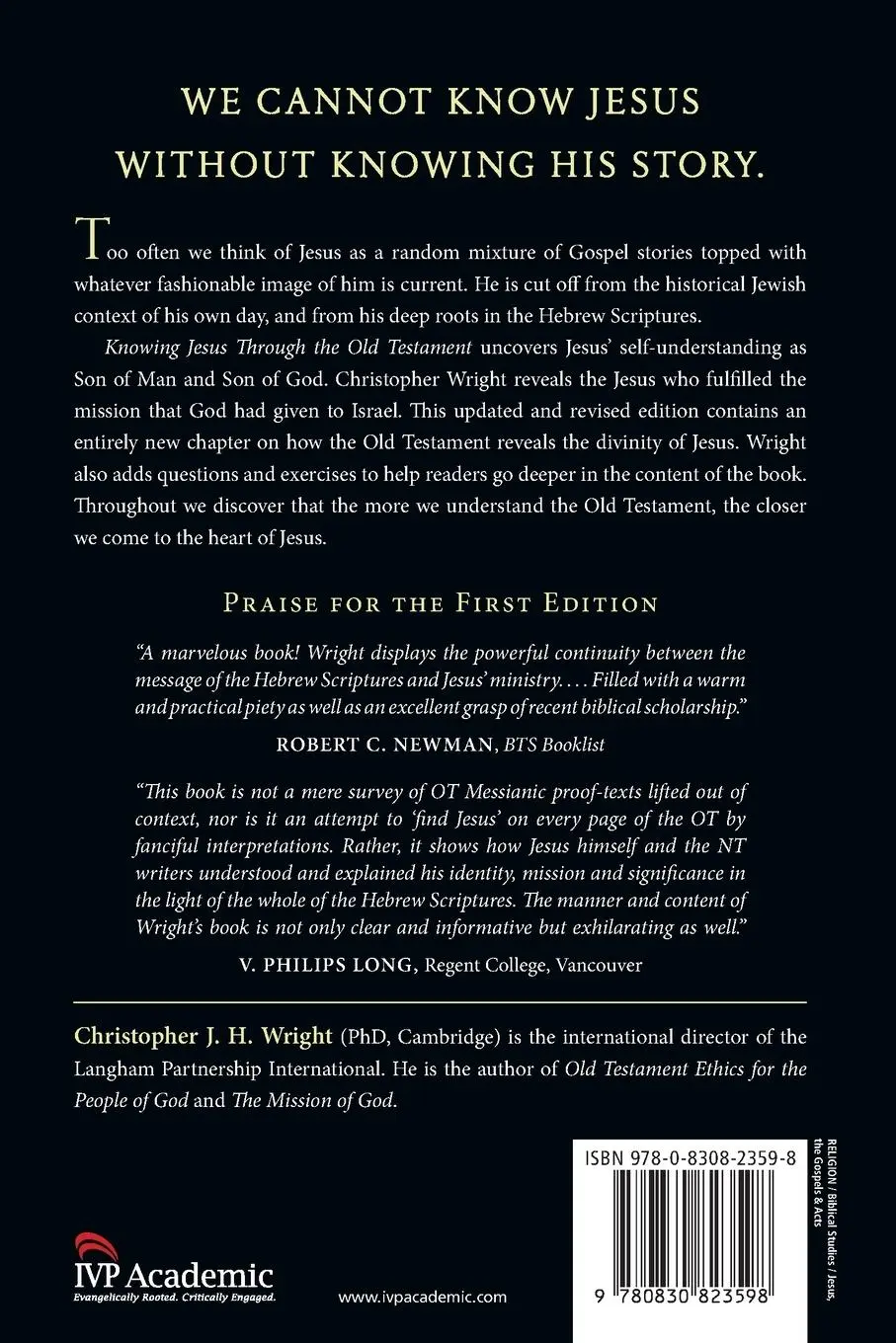 Rückseite: 9780830823598 | Knowing Jesus Through the Old Testament | Christopher J. H. Wright