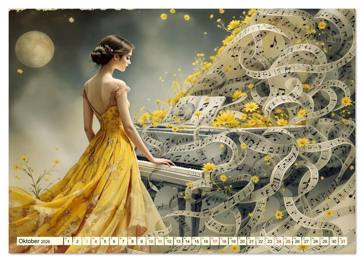 Bild: 9783516623598 | Piano der Träume (Tischkalender 2026 DIN A5 quer), CALVENDO...