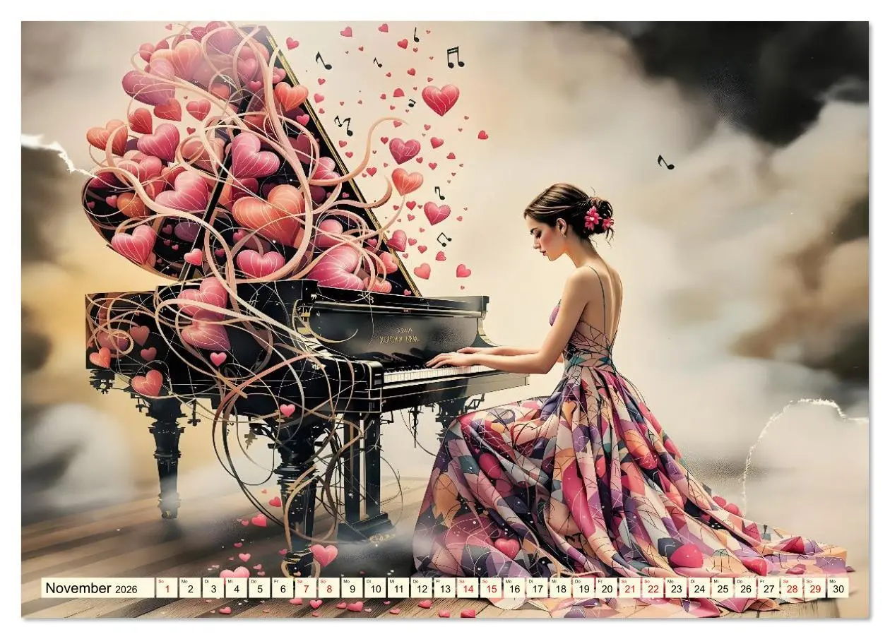 Bild: 9783516623598 | Piano der Träume (Tischkalender 2026 DIN A5 quer), CALVENDO...