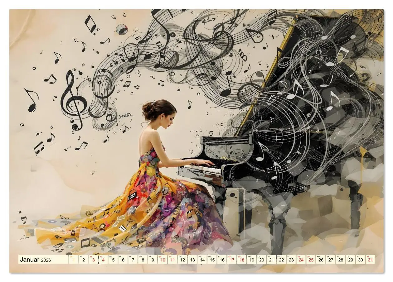 Bild: 9783516623598 | Piano der Träume (Tischkalender 2026 DIN A5 quer), CALVENDO...