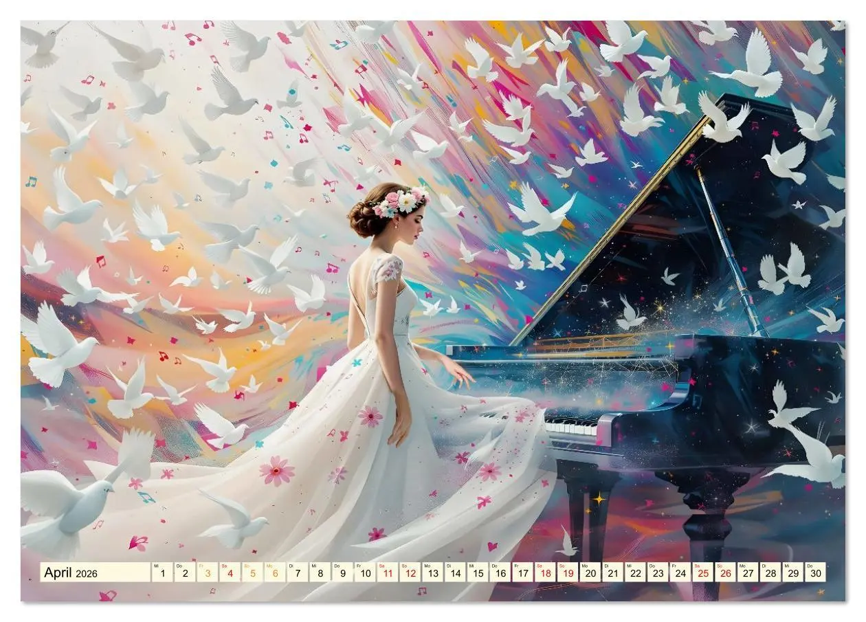 Bild: 9783516623598 | Piano der Träume (Tischkalender 2026 DIN A5 quer), CALVENDO...