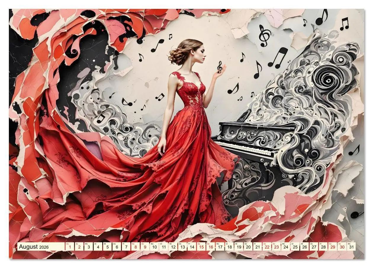 Bild: 9783516623598 | Piano der Träume (Tischkalender 2026 DIN A5 quer), CALVENDO...