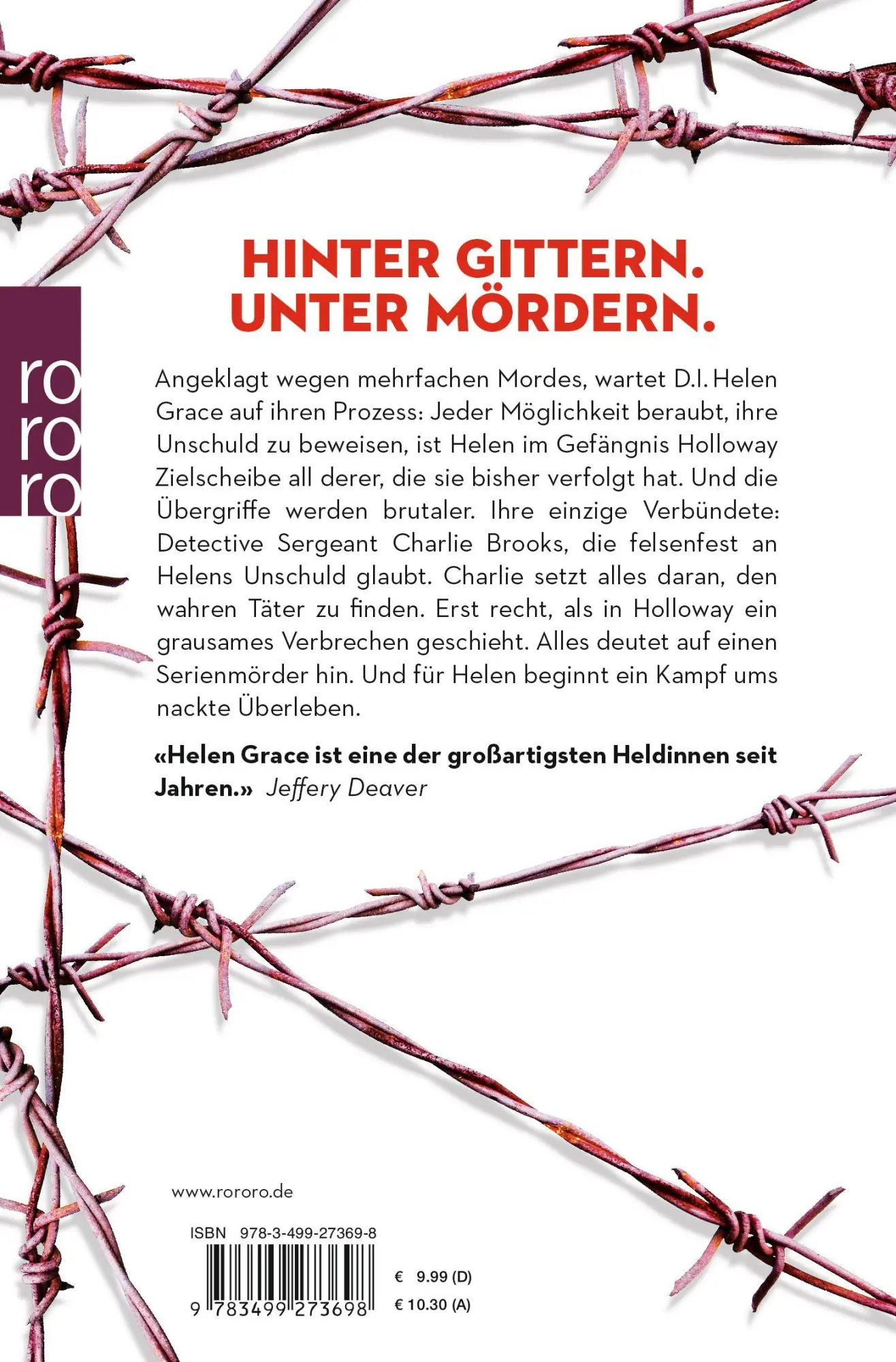 Rückseite: 9783499273698 | D.I. Helen Grace: Eingeschlossen | Thriller | Matthew J. Arlidge