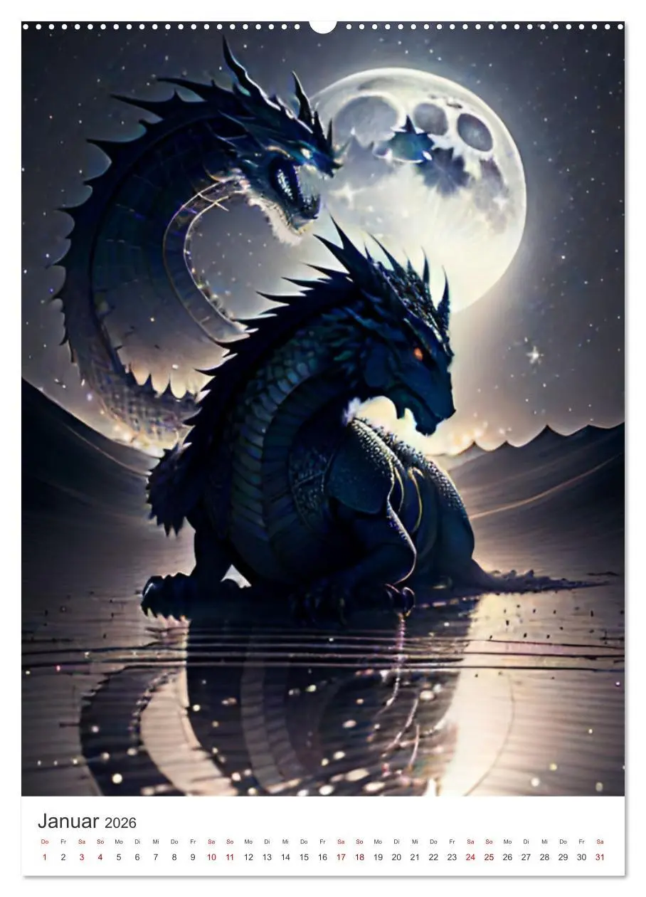 Bild: 9783516303698 | Die Magie der Drachen - Mystisches und Schauriges (Wandkalender...