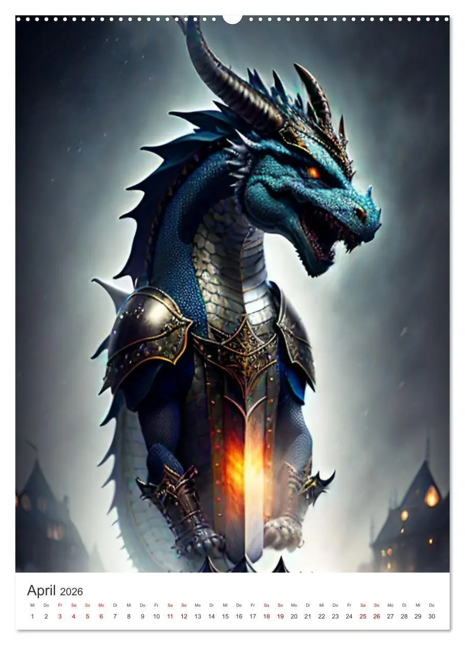Bild: 9783516303698 | Die Magie der Drachen - Mystisches und Schauriges (Wandkalender...