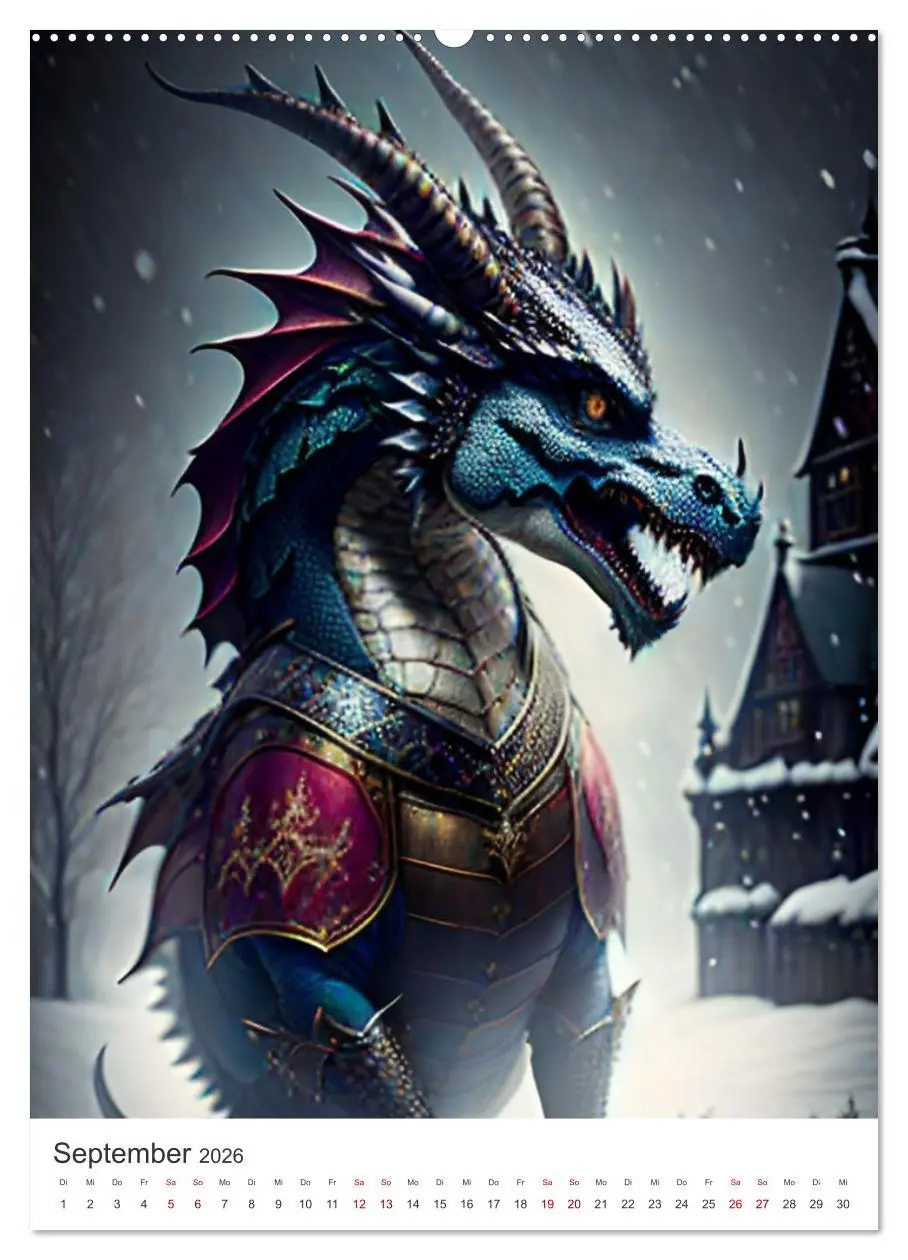 Bild: 9783516303698 | Die Magie der Drachen - Mystisches und Schauriges (Wandkalender...