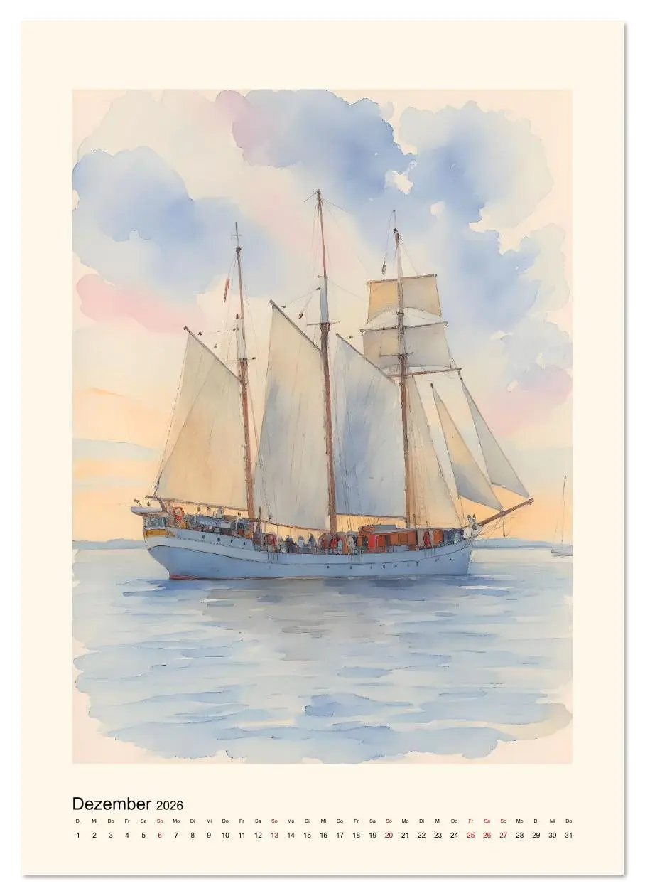 Bild: 9783516613698 | Unter Segeln über's Ijsselmeer (Wandkalender 2026 DIN A2 hoch),...
