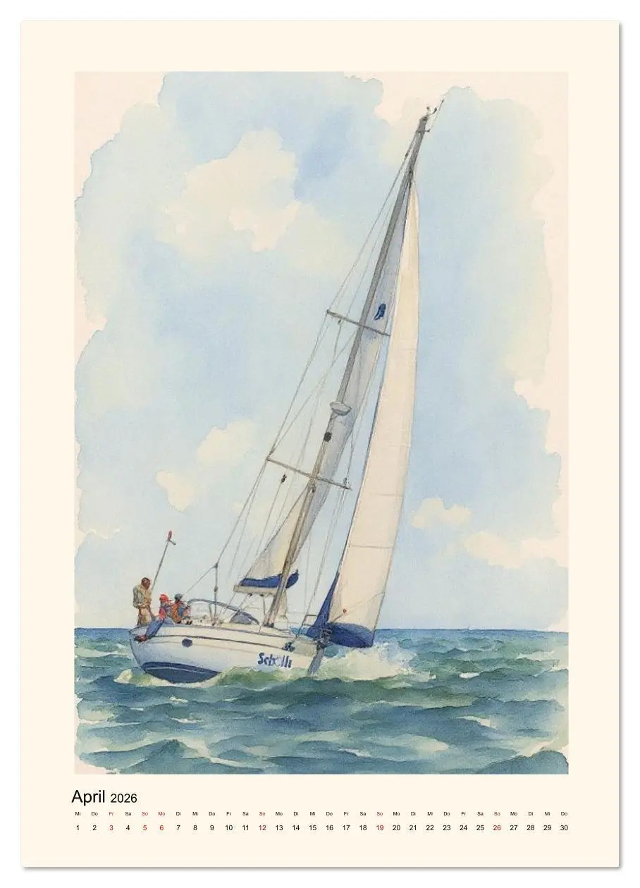 Bild: 9783516613698 | Unter Segeln über's Ijsselmeer (Wandkalender 2026 DIN A2 hoch),...