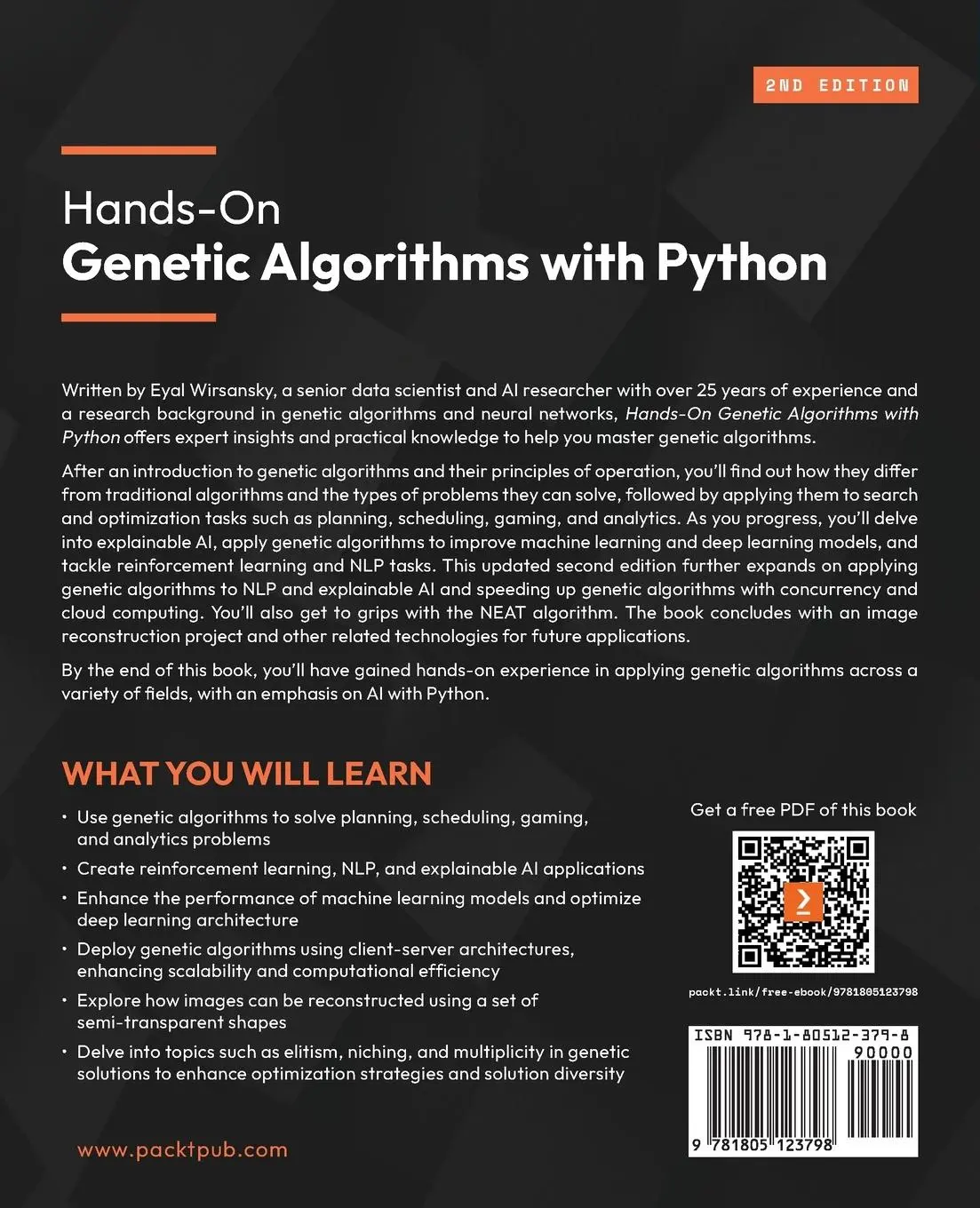 Rückseite: 9781805123798 | Hands-On Genetic Algorithms with Python - Second Edition | Wirsansky