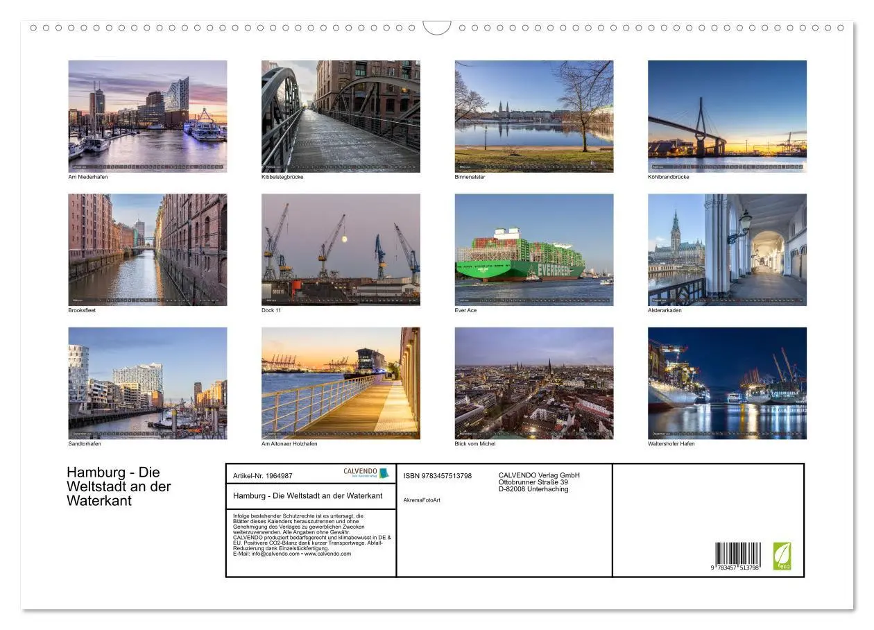 Bild: 9783457513798 | Hamburg - Die Weltstadt an der Waterkant (Wandkalender 2026 DIN A2...
