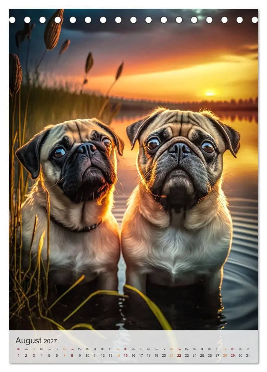 Bild: 9783569313798 | Mein Mops-Kalender (Tischkalender 2027 DIN A5 hoch), CALVENDO...