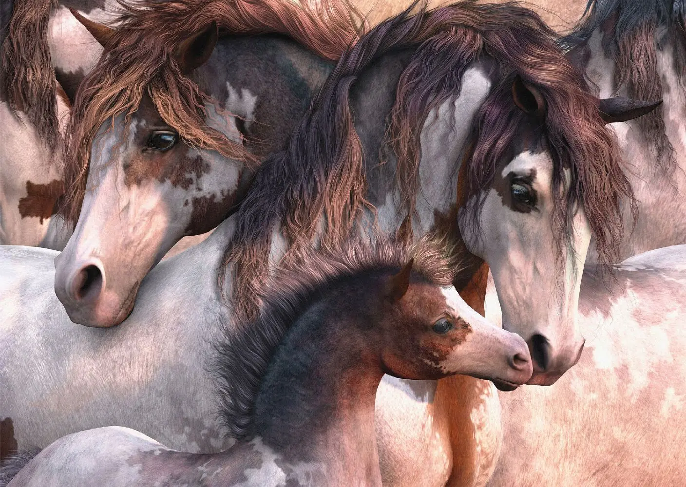 Bild: 4001504573898 | Pinto-Herde | Puzzle Standard 1.000 Teile | Spiel | Schachtel | 57389