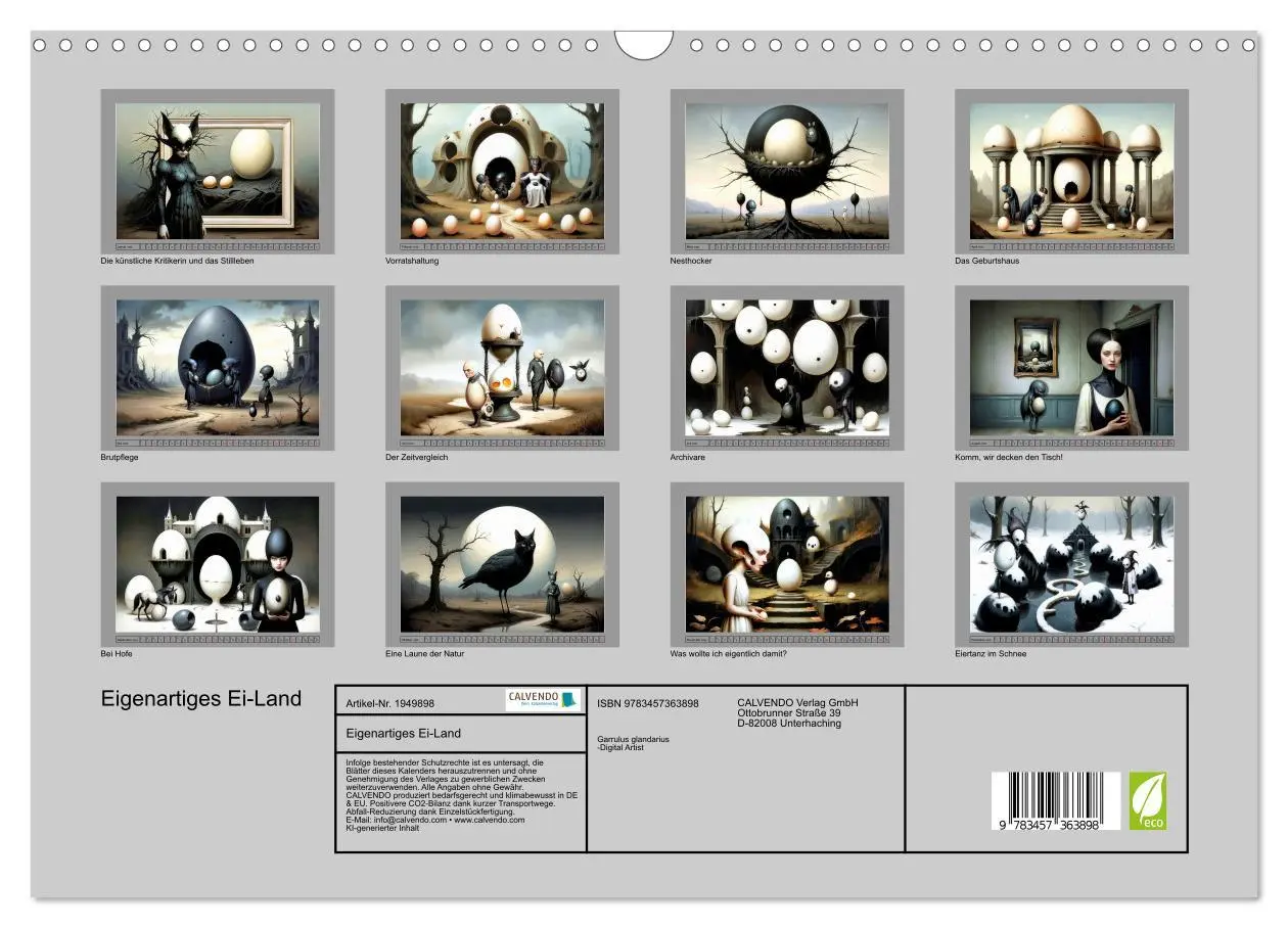 Bild: 9783457363898 | Eigenartiges Ei-Land (Wandkalender 2026 DIN A3 quer), CALVENDO...