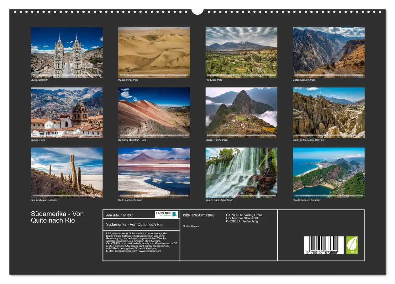 Bild: 9783457673898 | Südamerika - Von Quito nach Rio (hochwertiger Premium Wandkalender...