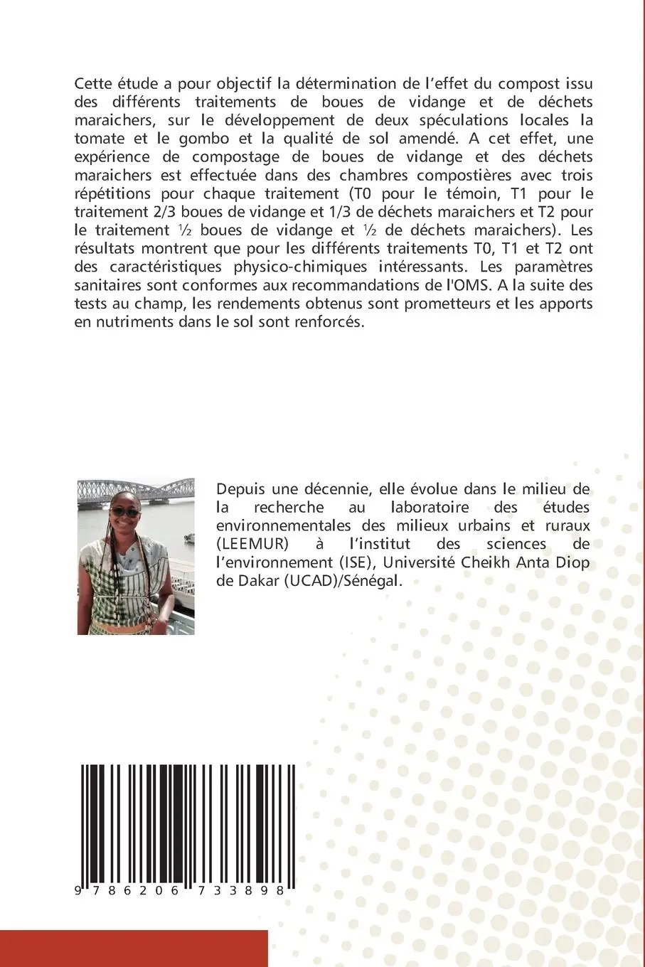 Rückseite: 9786206733898 | Contribution à la fertilisation du sol par la technique de compostage