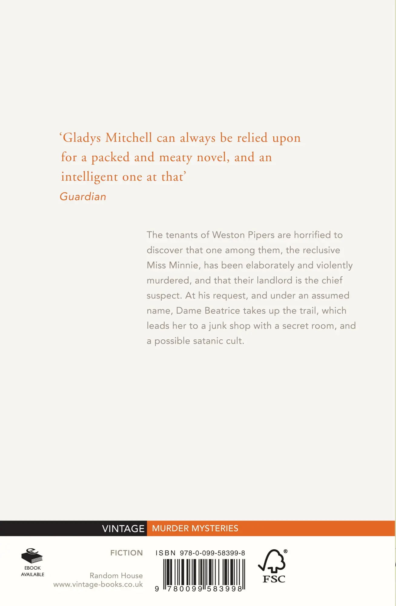 Rückseite: 9780099583998 | Nest of Vipers | Gladys Mitchell | Taschenbuch | Englisch | 2014