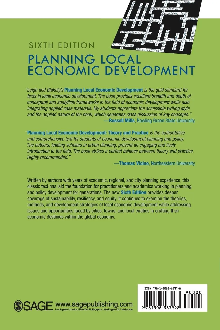 Rückseite: 9781506363998 | Planning Local Economic Development | Theory and Practice | Buch