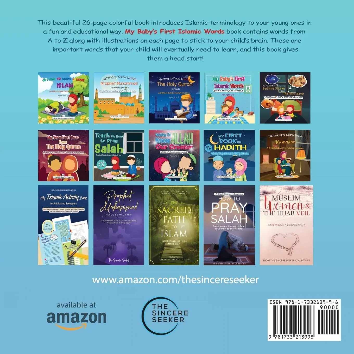 Rückseite: 9781733213998 | My Baby's First Islamic Words | From Letter A to Letter Z | Collection