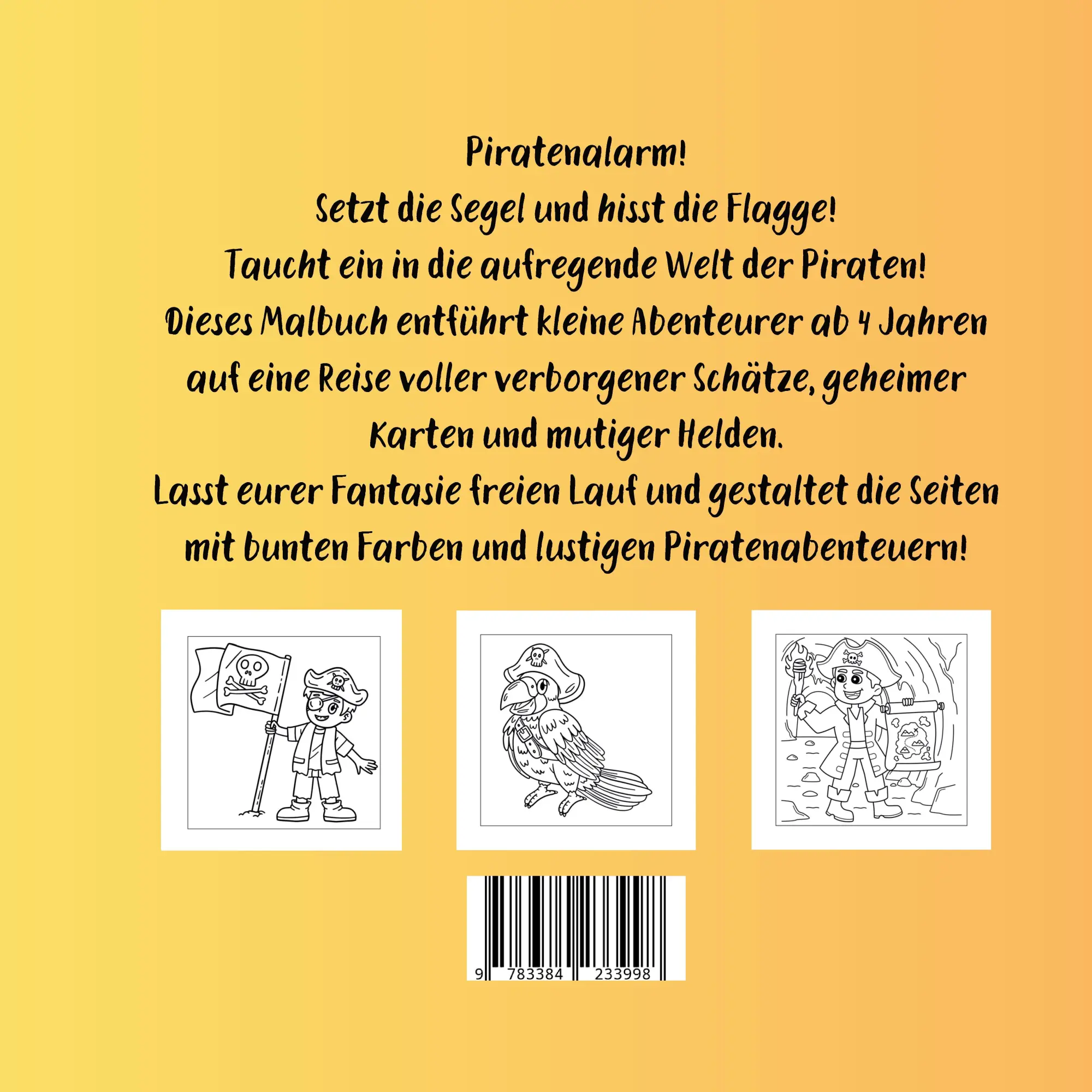 Rückseite: 9783384233998 | Piratenparadies zum Ausmalen | Ulla Fichtner | Taschenbuch | 68 S.